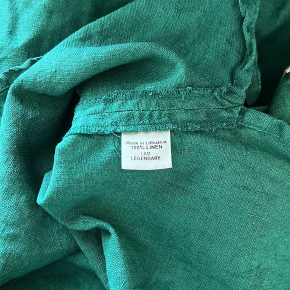 Flax emerald green linen tank top - Picture 6 of 8